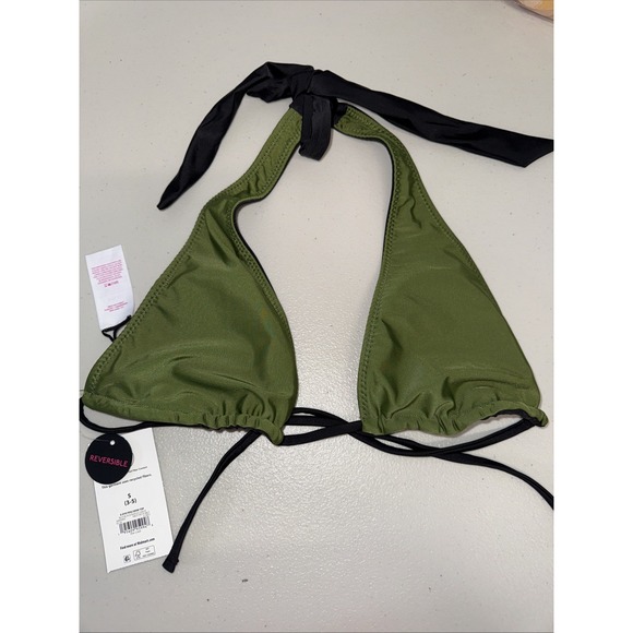 No Boundaries Other - No Boundaries Reversible Swimsuit‎ Top Black Green Small